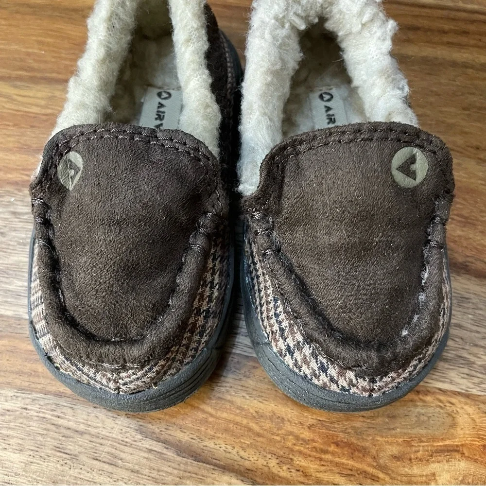 Airwalks Moccasin Plaid and Brown Rubber sole‎ Fleece Lines C3